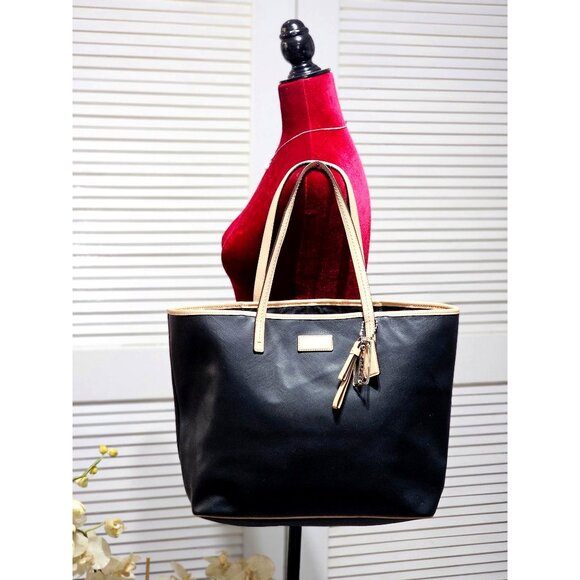 Coach Women's Black Saffiano Leather City Metro Park Tote Bag Sz L 2175 - Picture 3 of 15